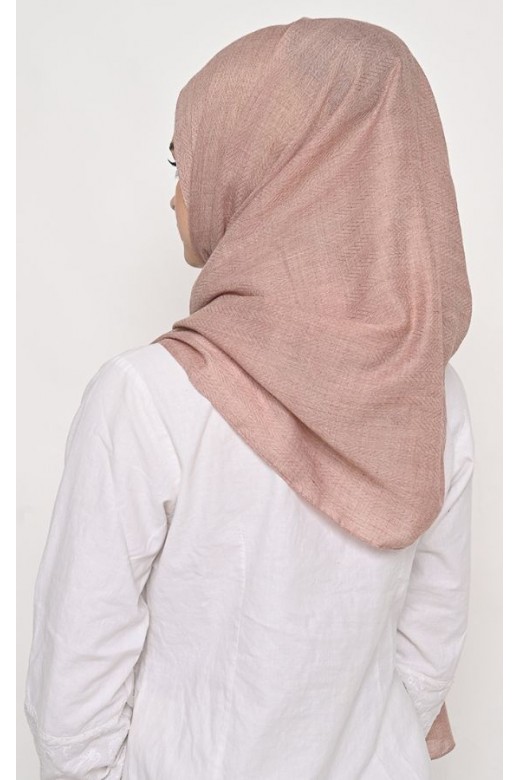 Pasmina Voal Zaffron Jahit Tepi Rosybrown